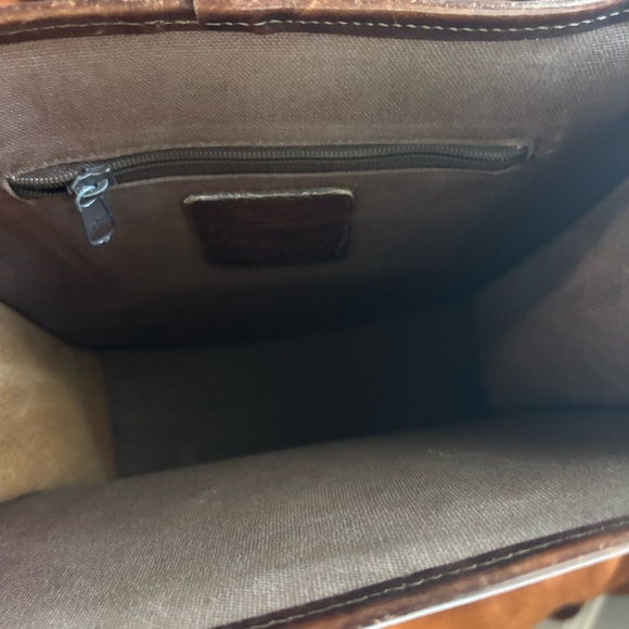 Brighton Vintage Crocodile Embossed Handbag 10“ x 12“ x 3“ - Picture 12 of 15